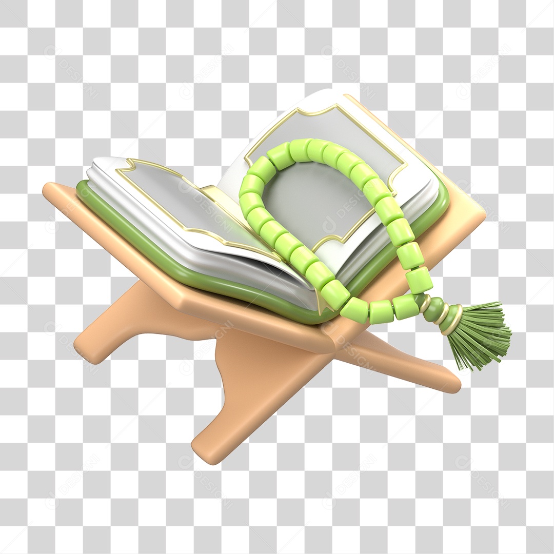 Ícone 3D Ilustração Islâmico do Ramadã PNG Transparente