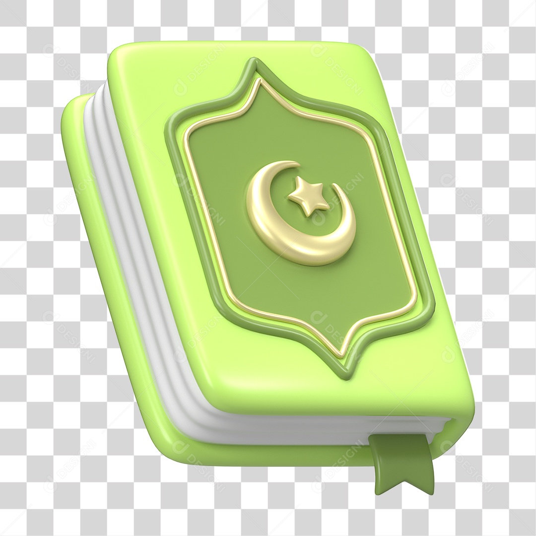 Ícone 3D Ilustração Islâmico do Ramadã PNG Transparente