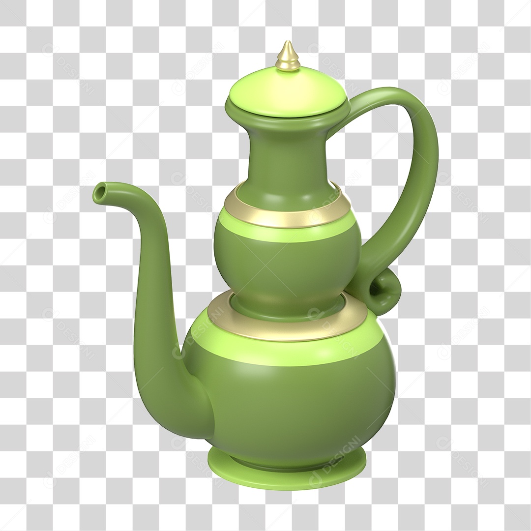 Ícone 3D Ilustração Islâmico do Ramadã PNG Transparente