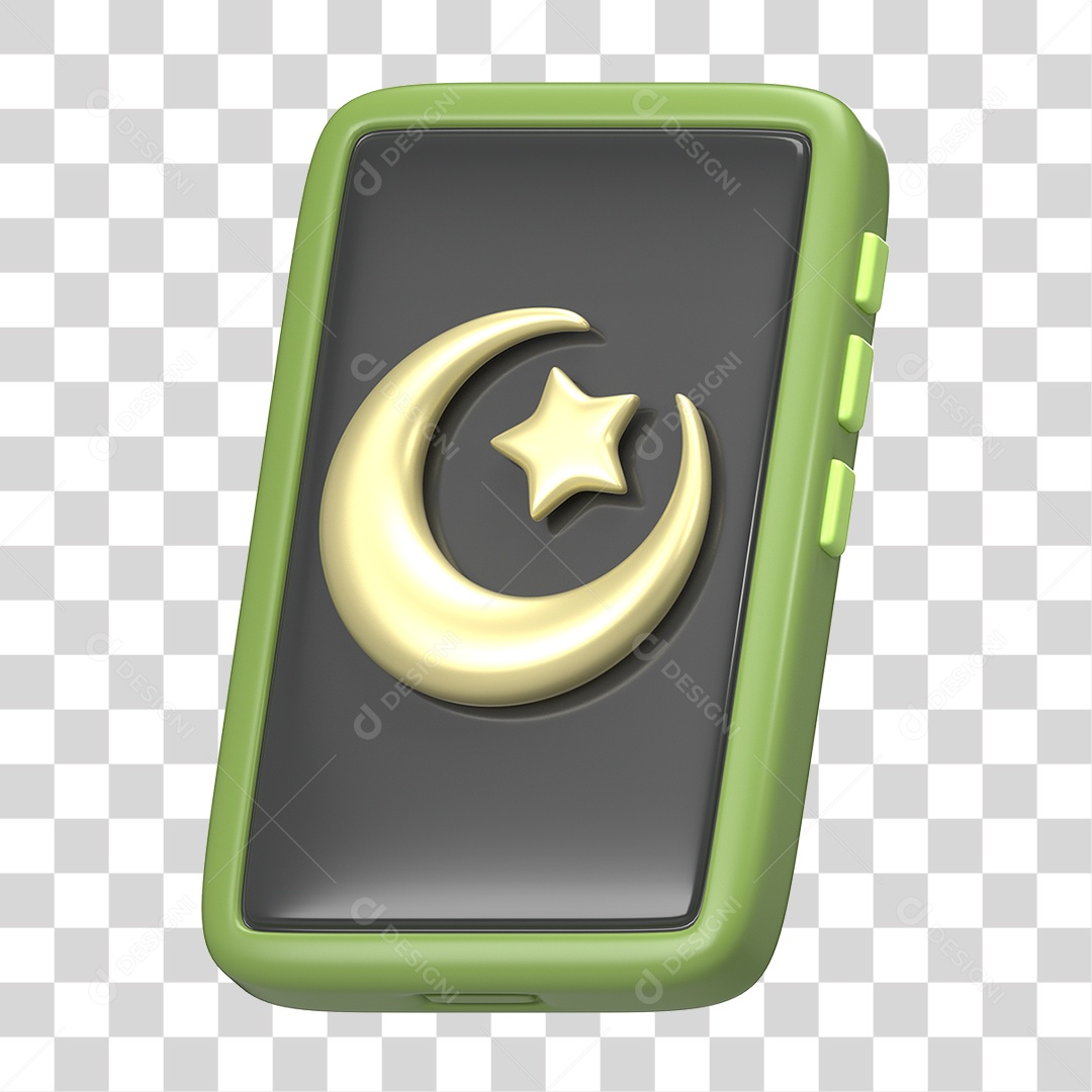 Ícone 3D Ilustração Islâmico do Ramadã PNG Transparente