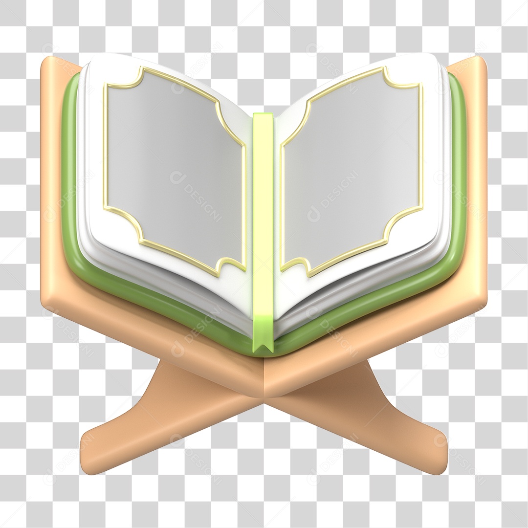 Ícone 3D Ilustração Islâmico do Ramadã PNG Transparente