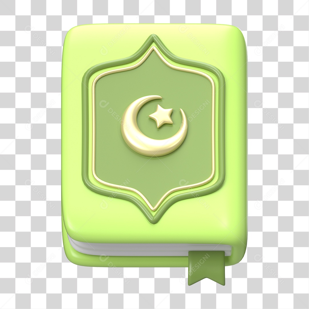 Ícone 3D Ilustração Islâmico do Ramadã PNG Transparente