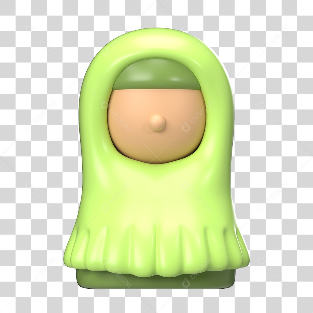 Ícone 3D Ilustração Islâmico do Ramadã PNG Transparente