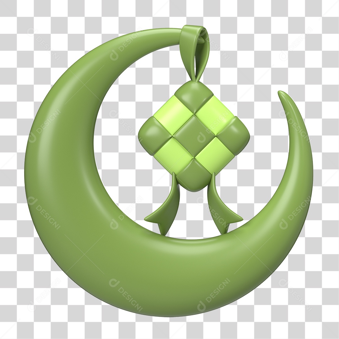 Ícone 3D Ilustração Islâmico do Ramadã PNG Transparente