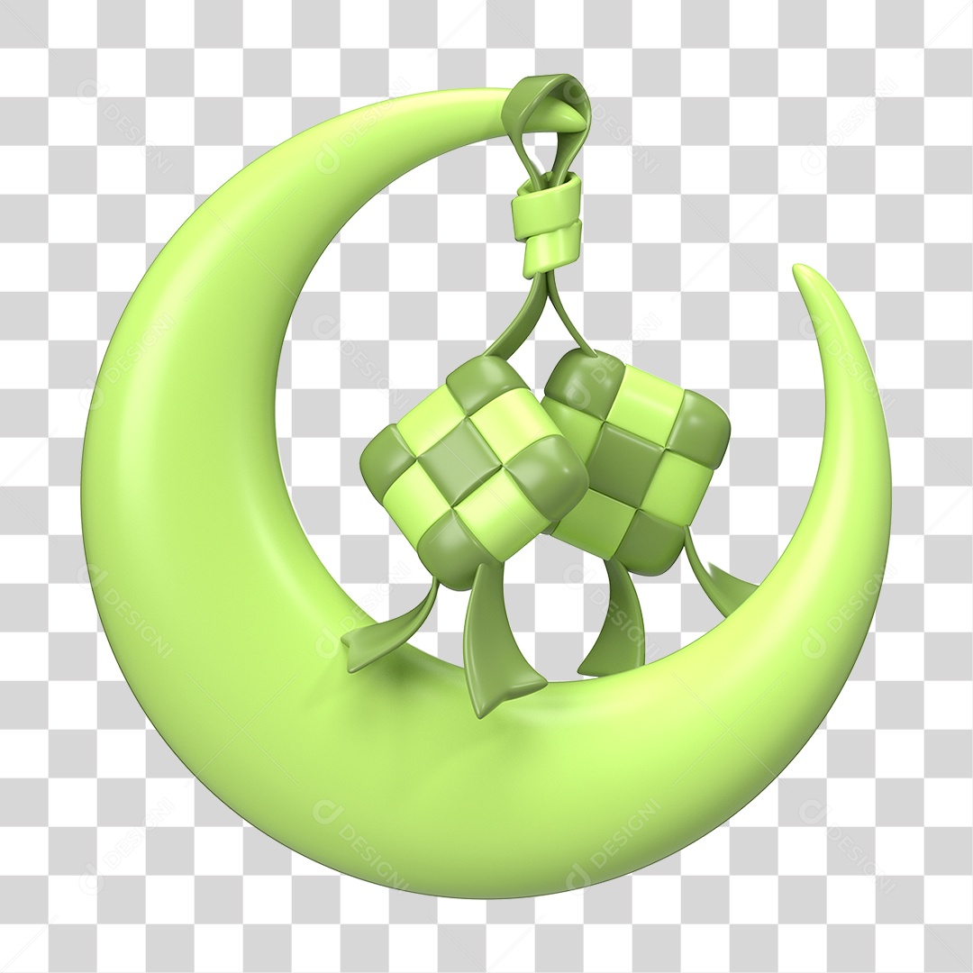 Ícone 3D Ilustração Islâmico do Ramadã PNG Transparente