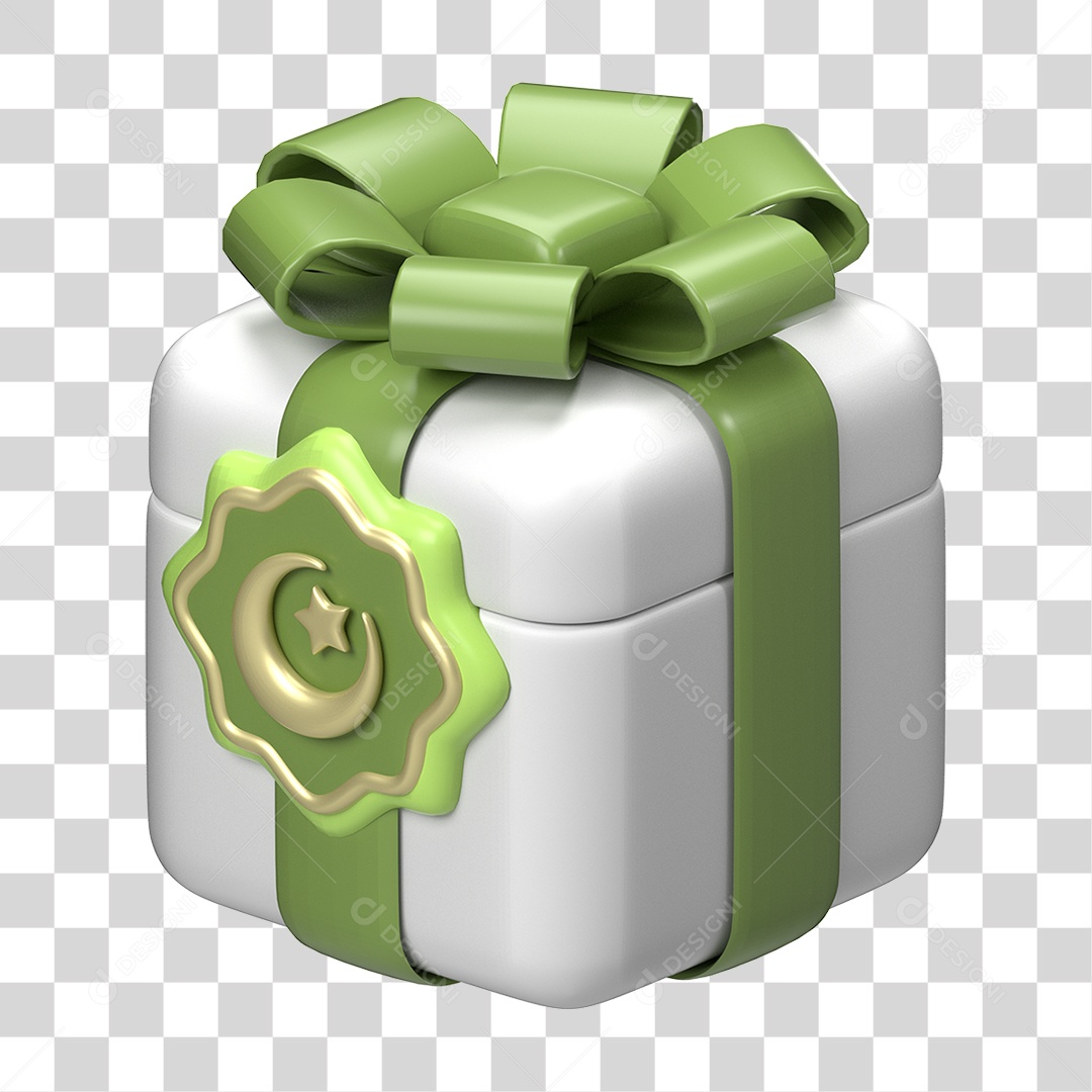 Ícone 3D Ilustração Islâmico do Ramadã PNG Transparente