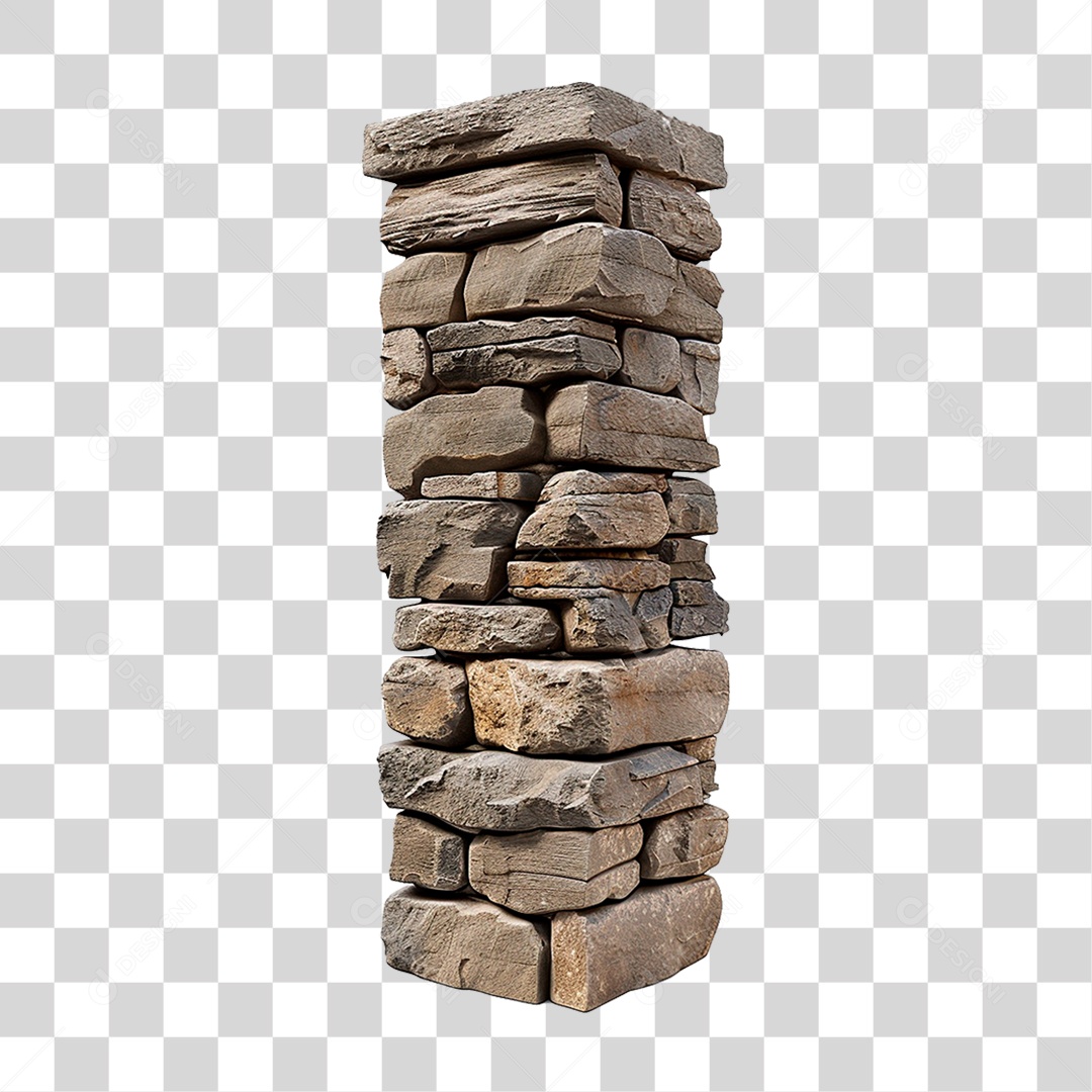 Pilar de Pedra PNG Transparente