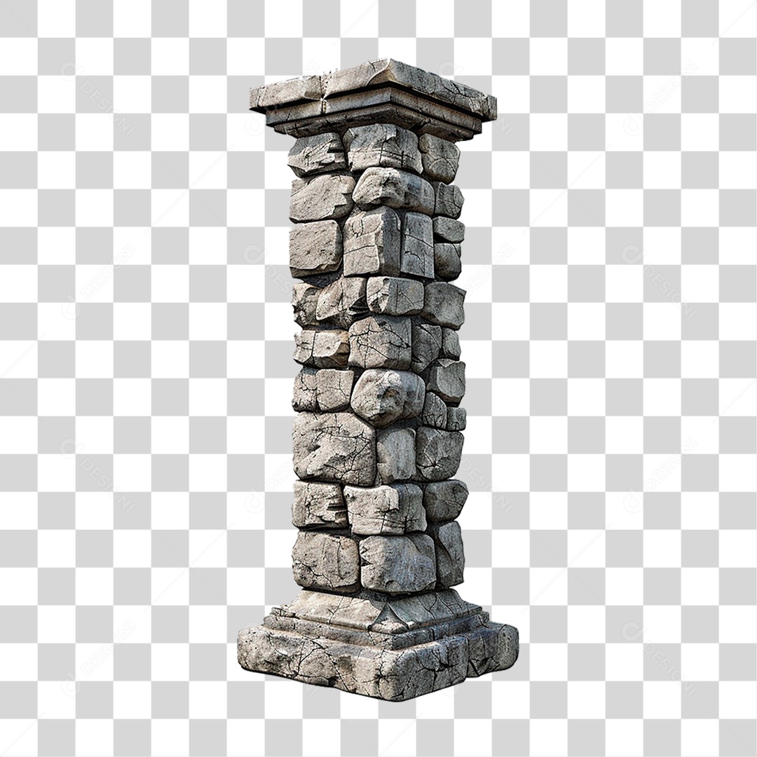 Pilar de Pedra PNG Transparente