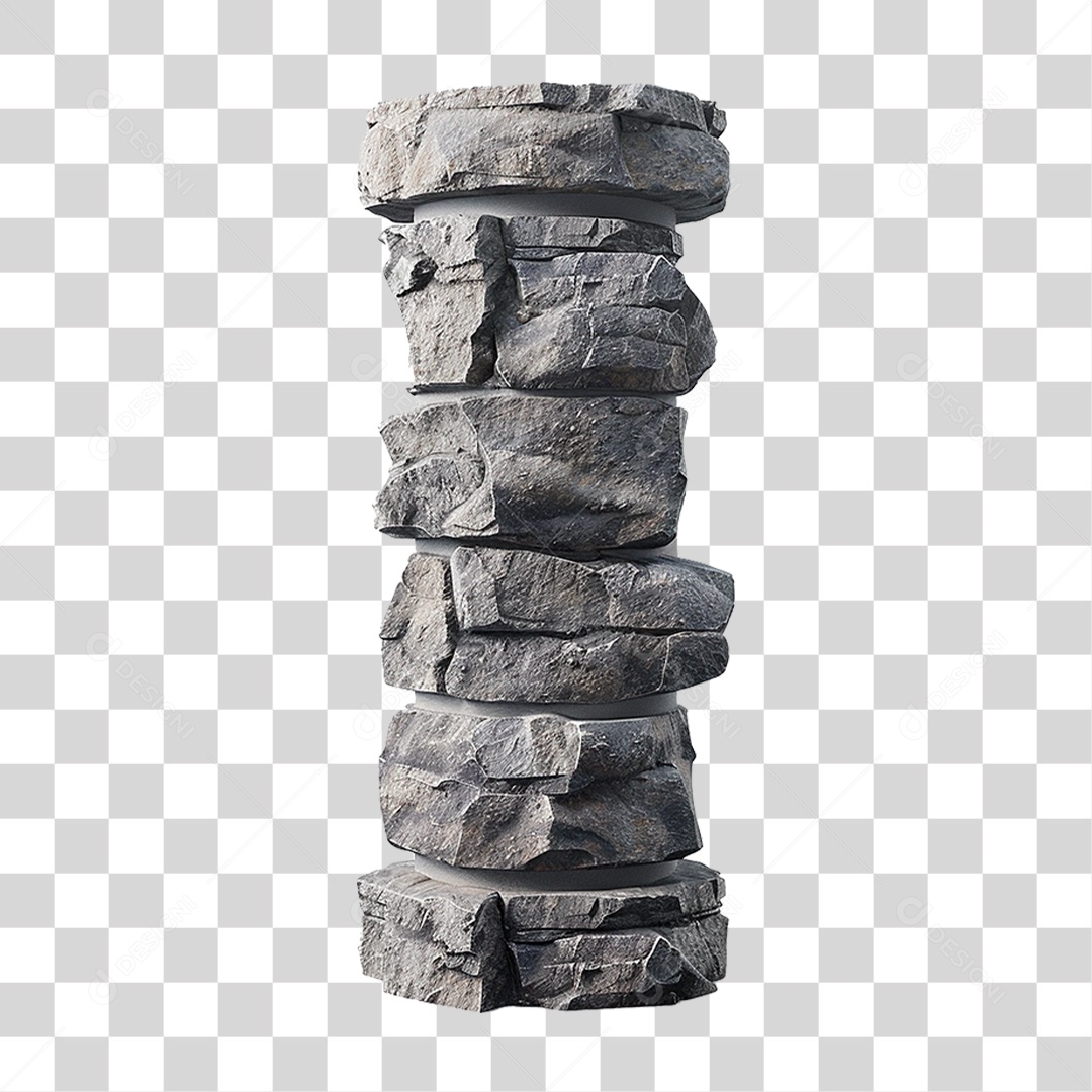 Pilar de Pedra PNG Transparente