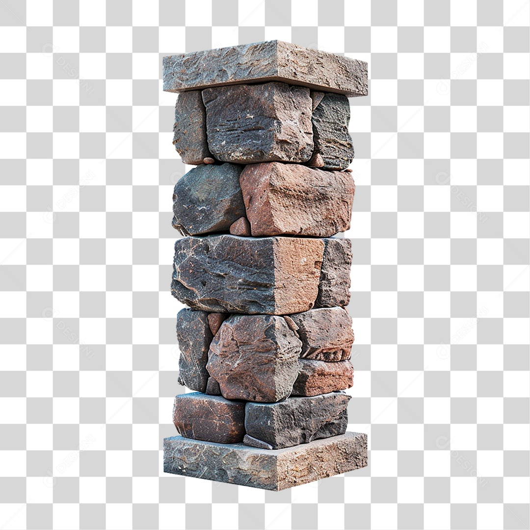 Pilar de Pedra PNG Transparente