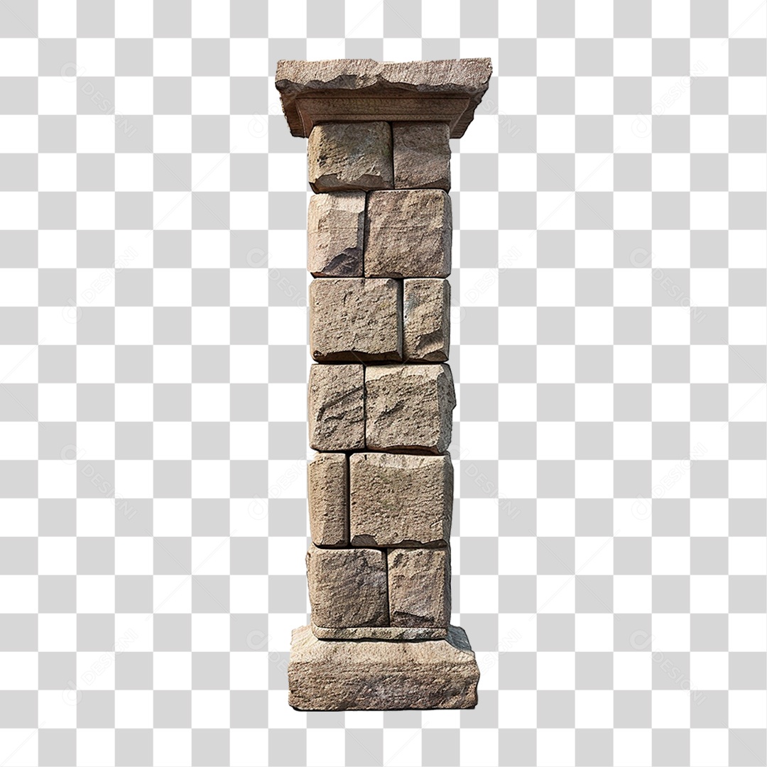 Pilar de Pedra PNG Transparente