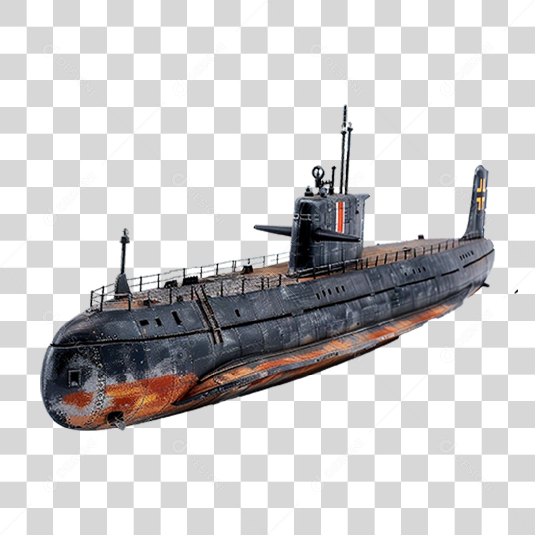 Submarino Alemão PNG Transparente
