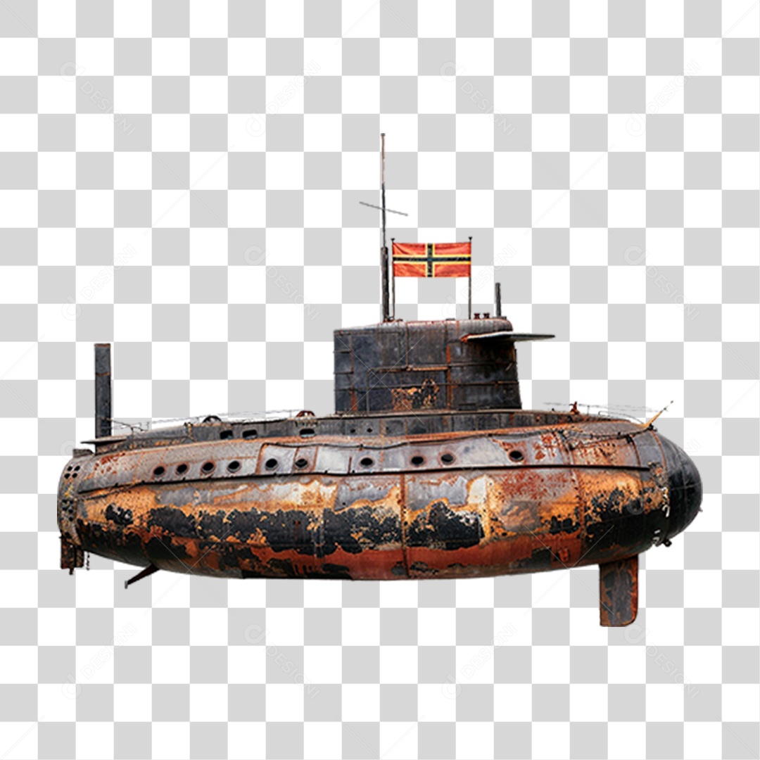 Submarino Alemão PNG Transparente
