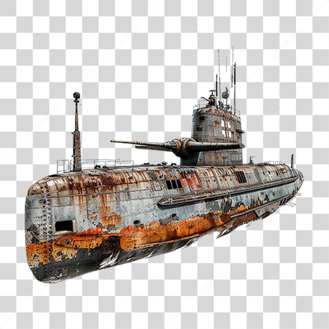 Submarino Alemão PNG Transparente