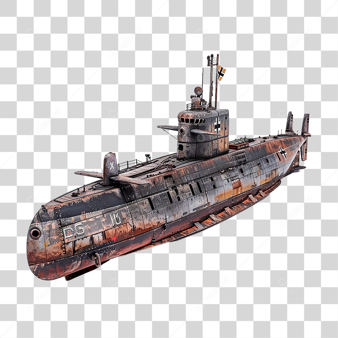 Submarino Alemão PNG Transparente