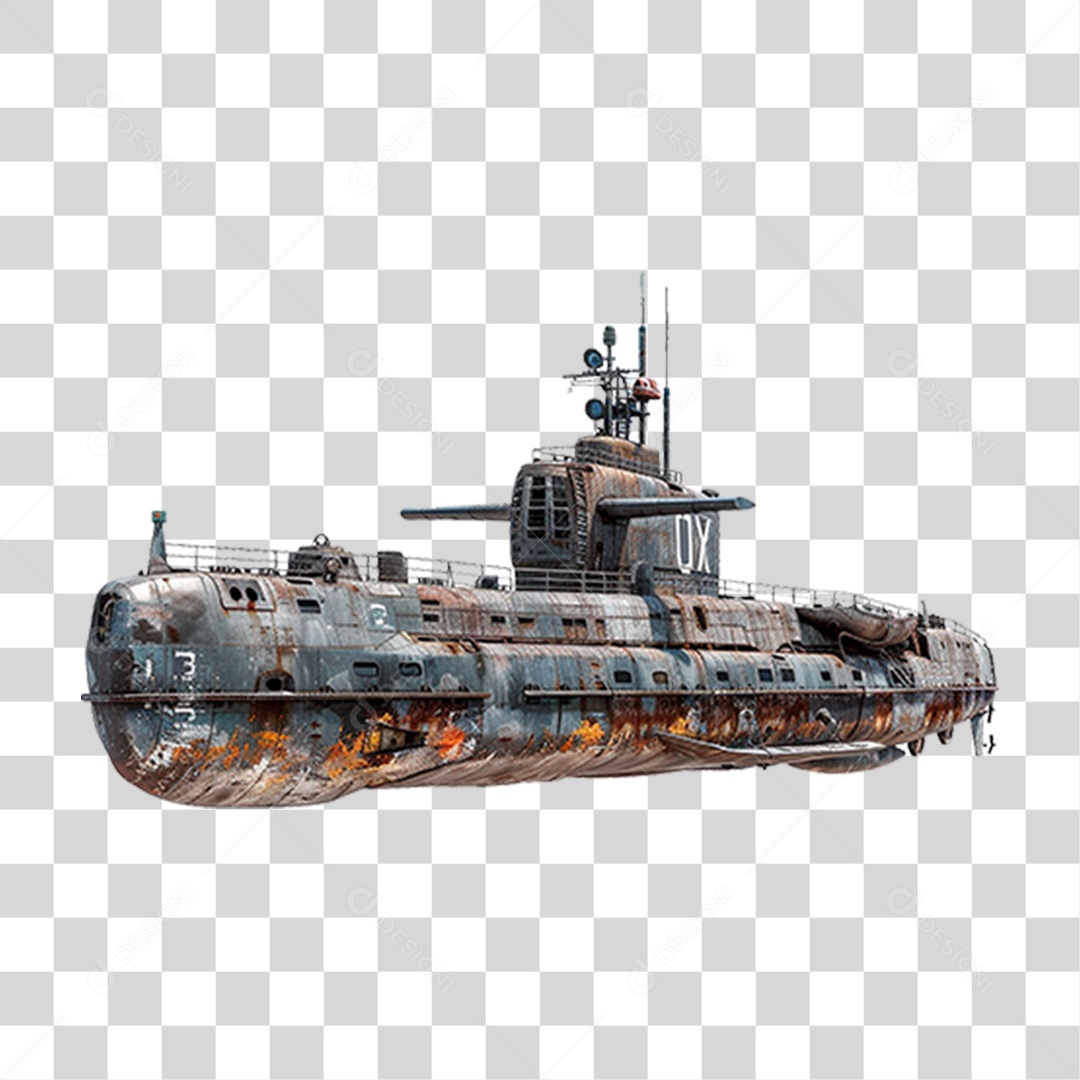 Submarino Alemão PNG Transparente