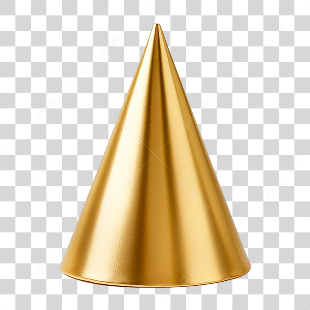 Chapéu Dourado de Festa Infantil PNG Transparente