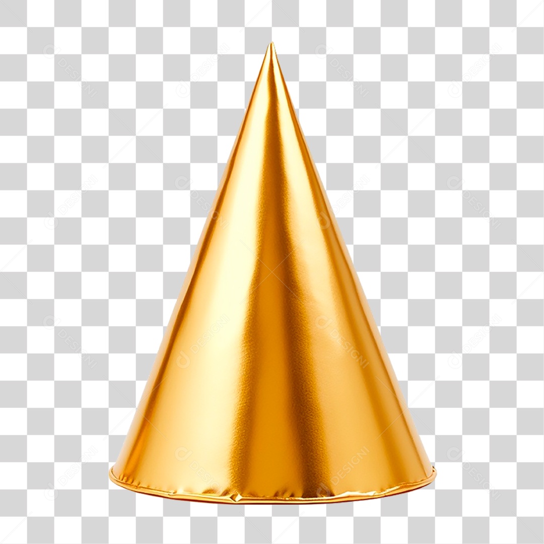 Chapéu Dourado de Festa Infantil PNG Transparente