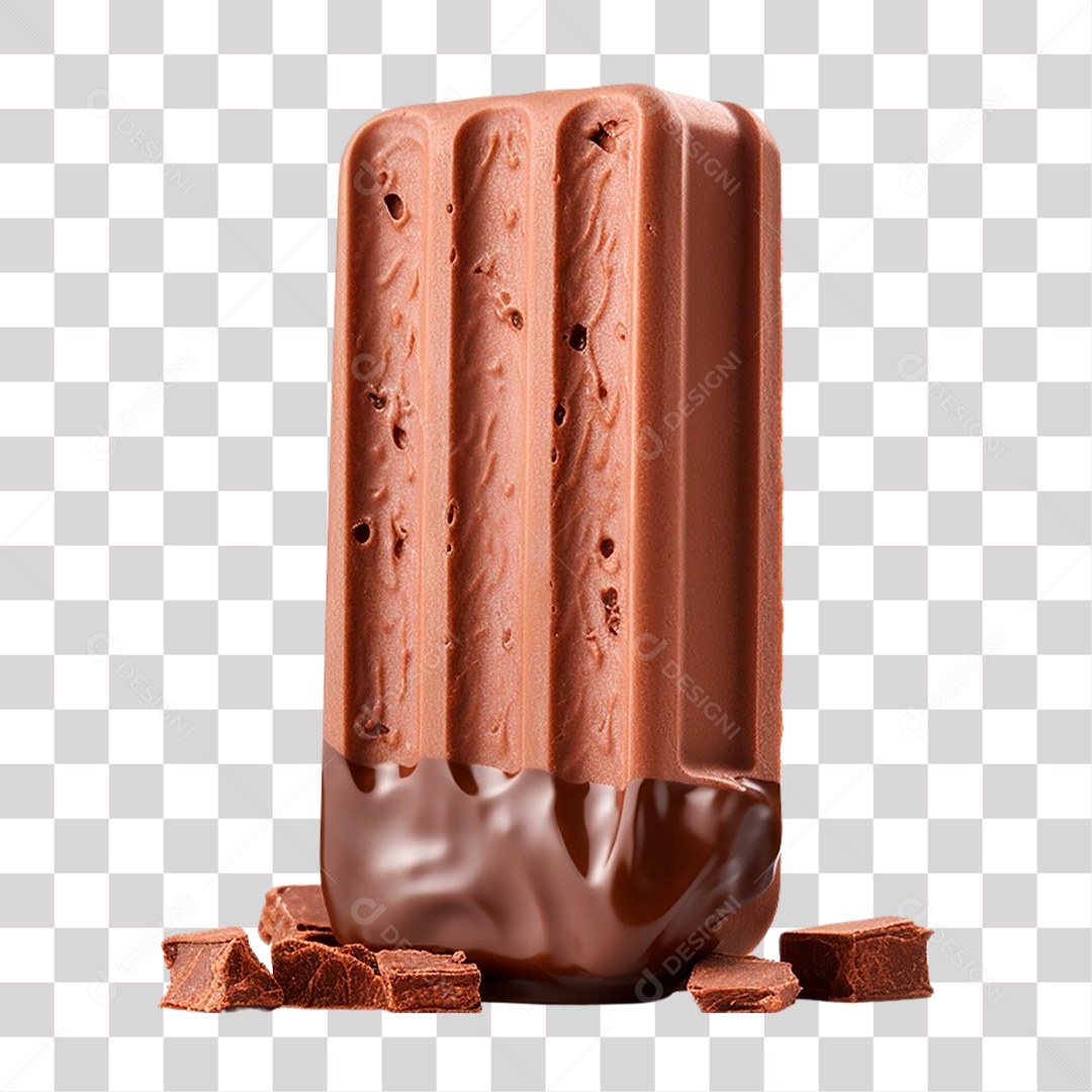 Picolé de Chocolate PNG Transparente