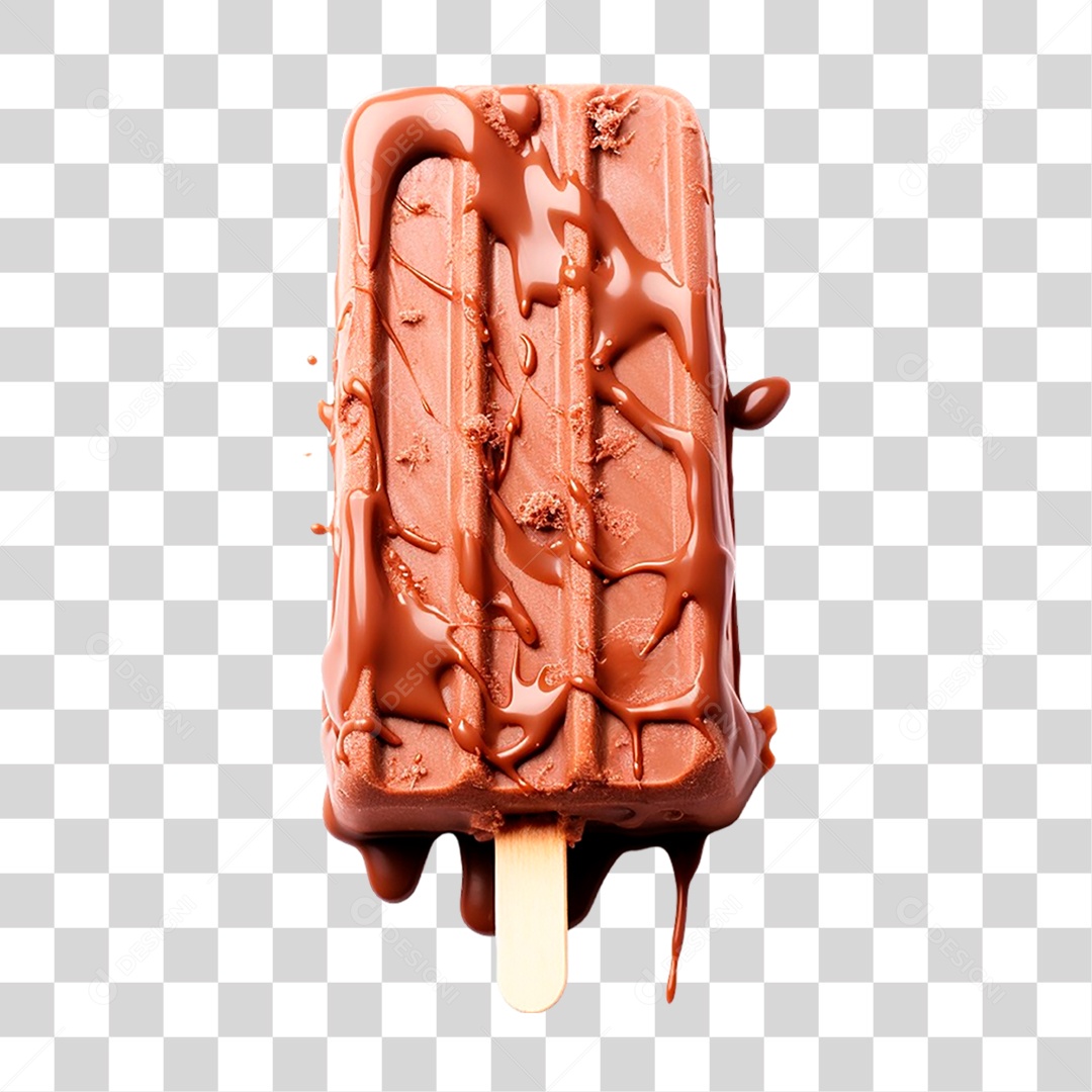 Picolé de Chocolate PNG Transparente