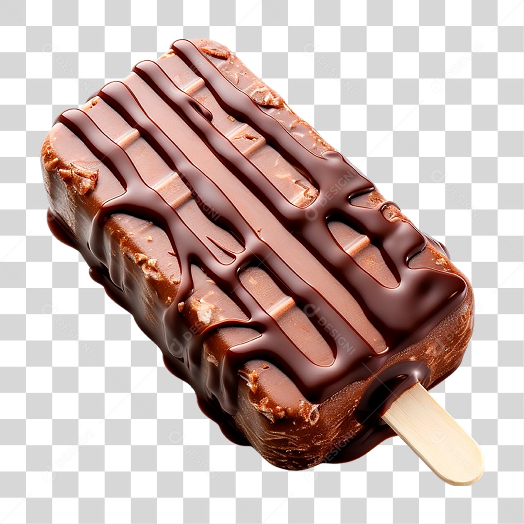 Picolé de Chocolate PNG Transparente