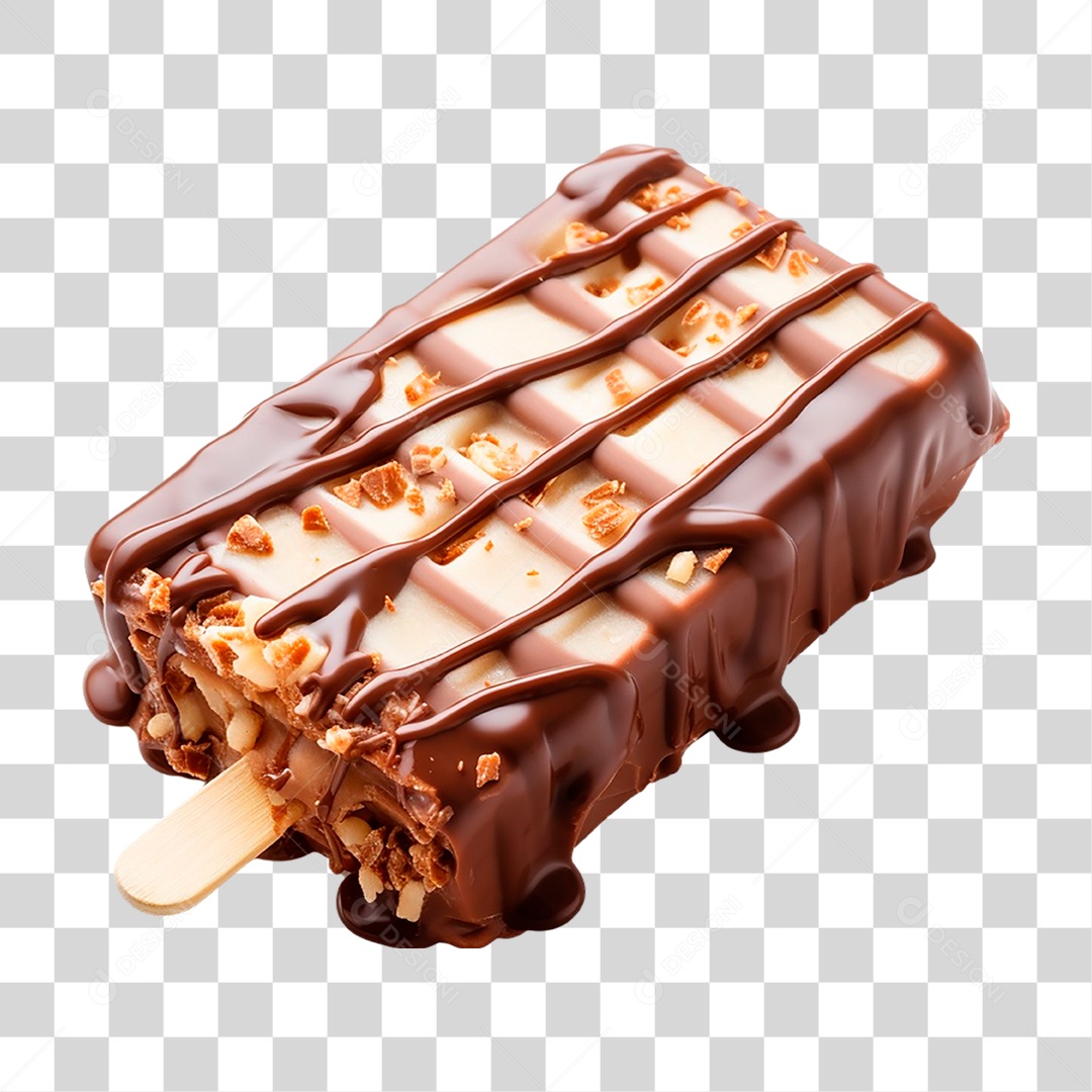 Picolé de Chocolate PNG Transparente