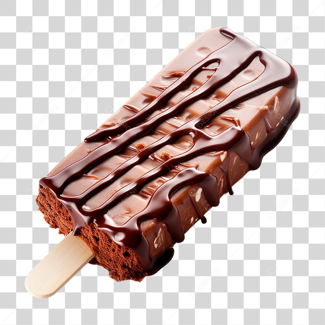 Picolé de Chocolate PNG Transparente