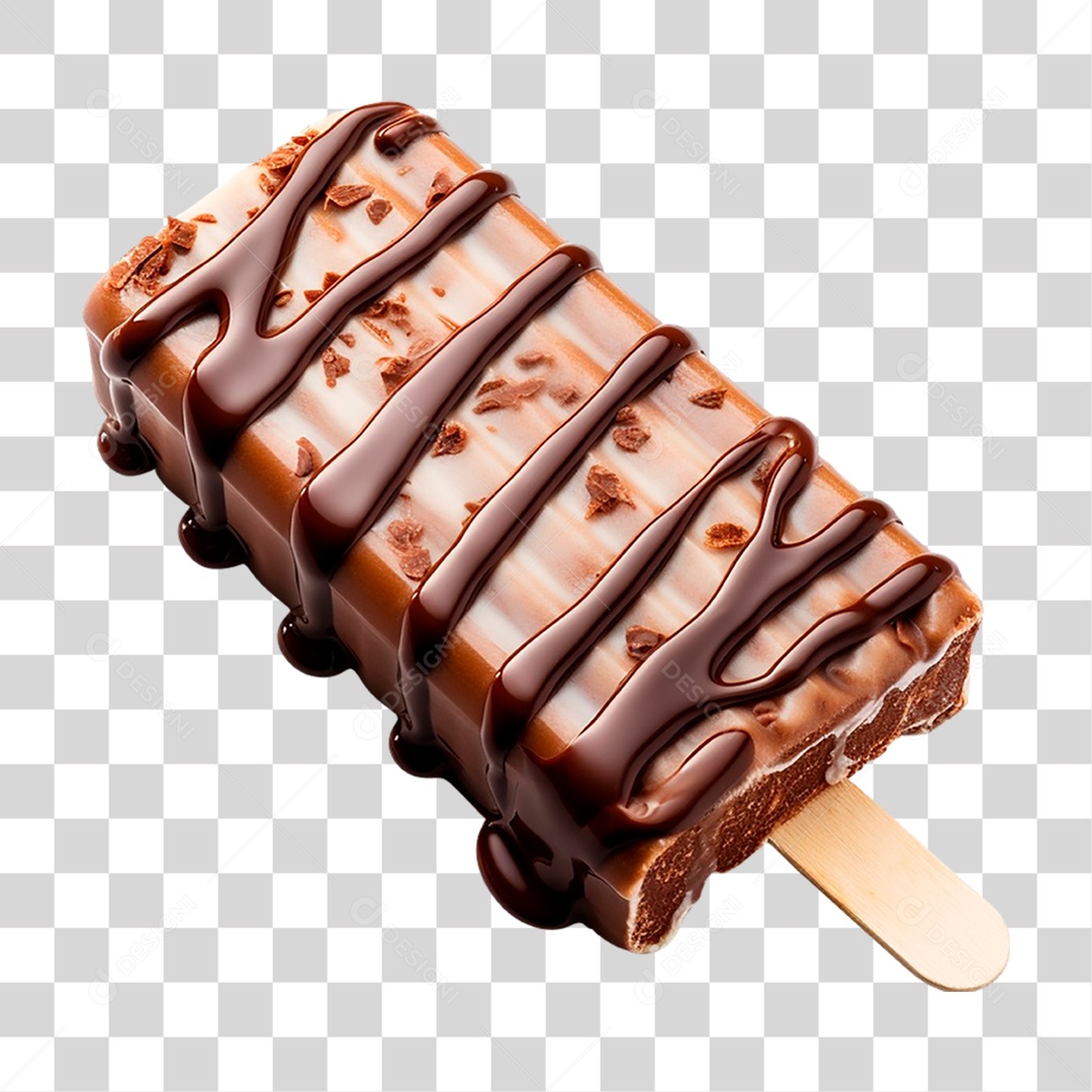 Picolé de Chocolate PNG Transparente