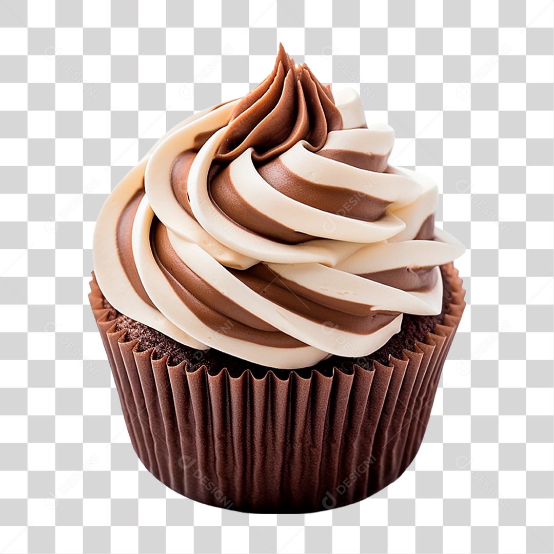Cupcake de Chocolate PNG Transparente