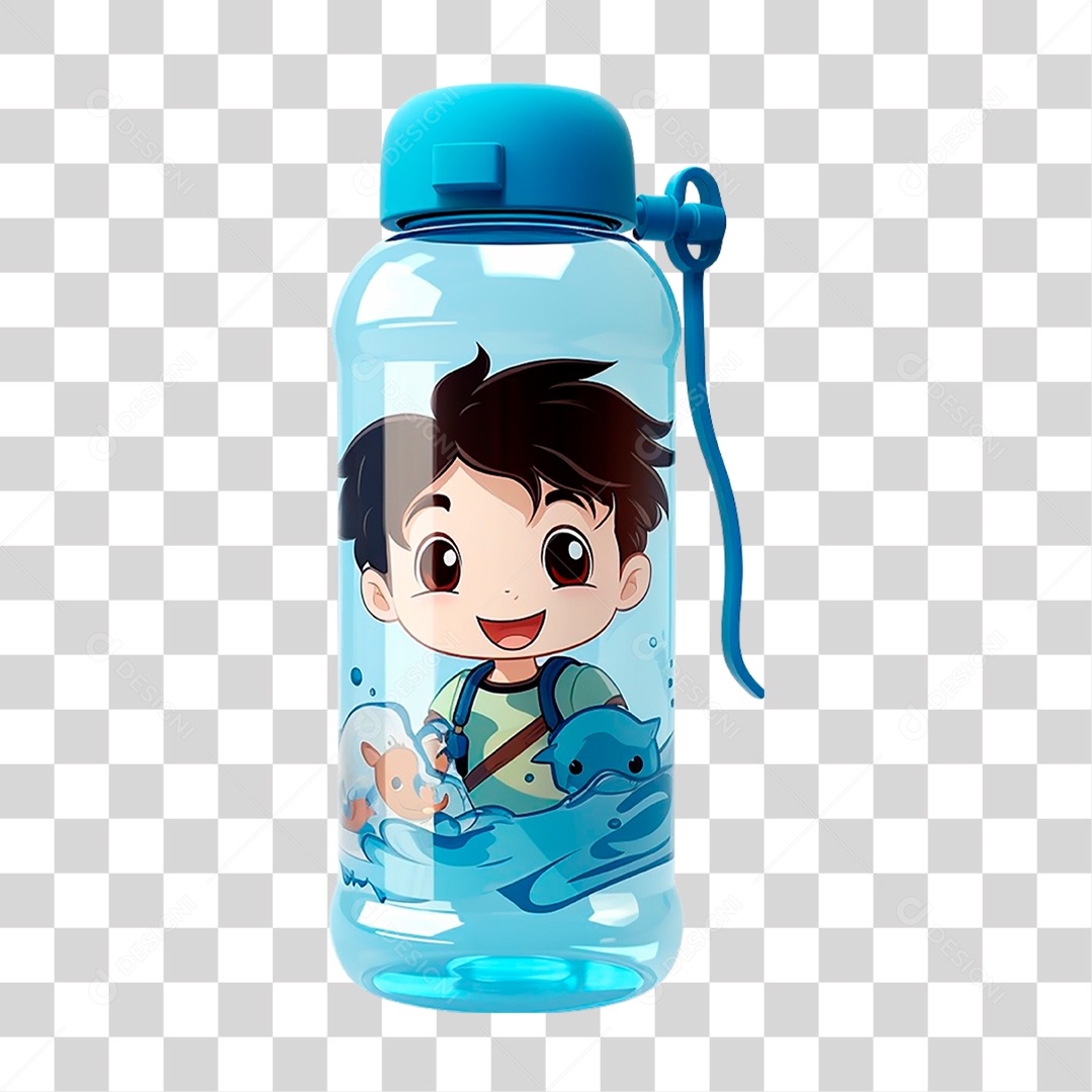 Garrafa de Água Infantil PNG Transparente