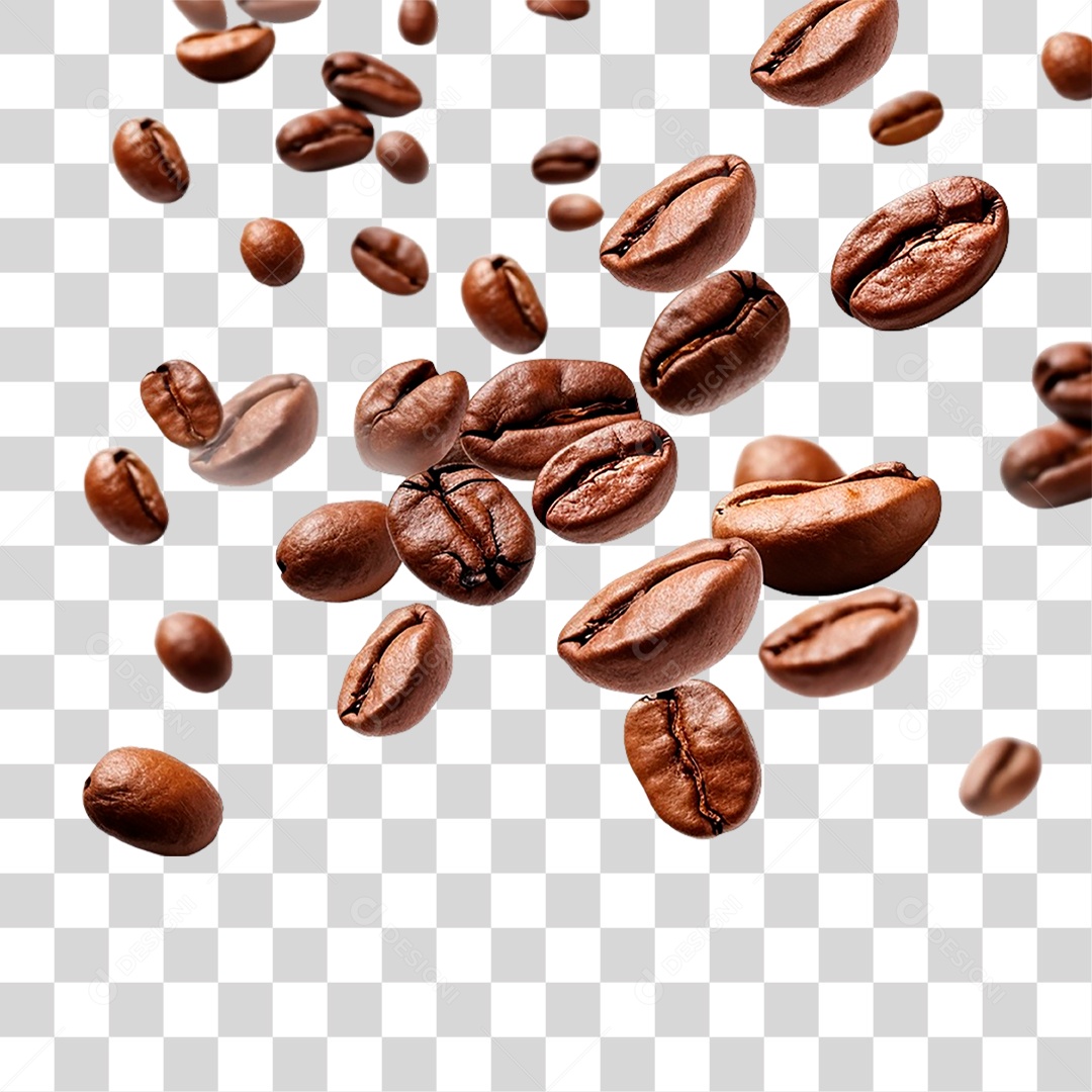 Grãos de Café PNG Transparente