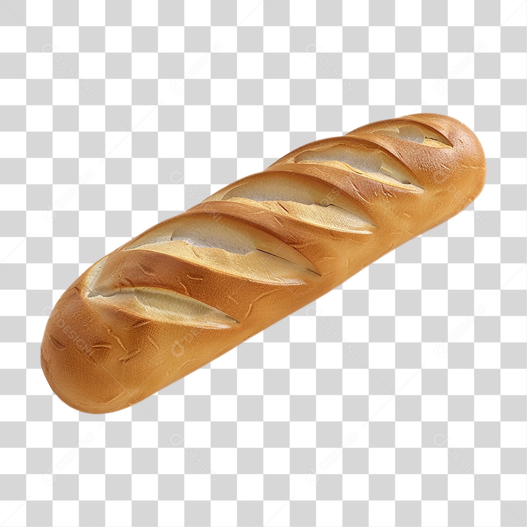 Elemento 3D Pão Caseiro PNG Transparente