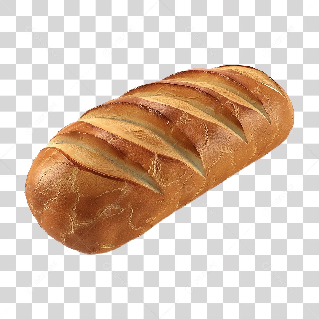 Elemento 3D Pão Caseiro PNG Transparente