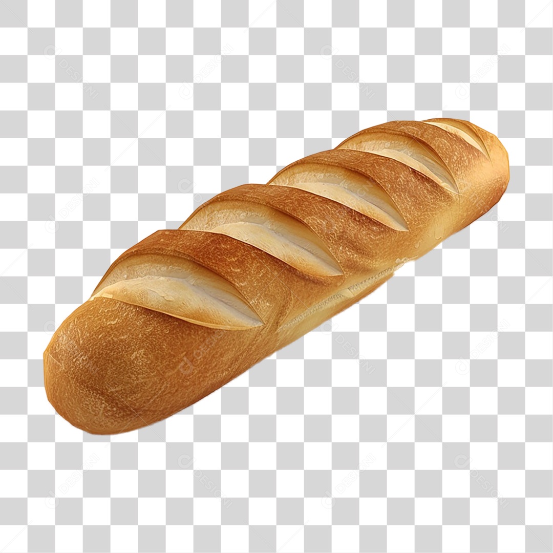 Elemento 3D Pão Caseiro PNG Transparente