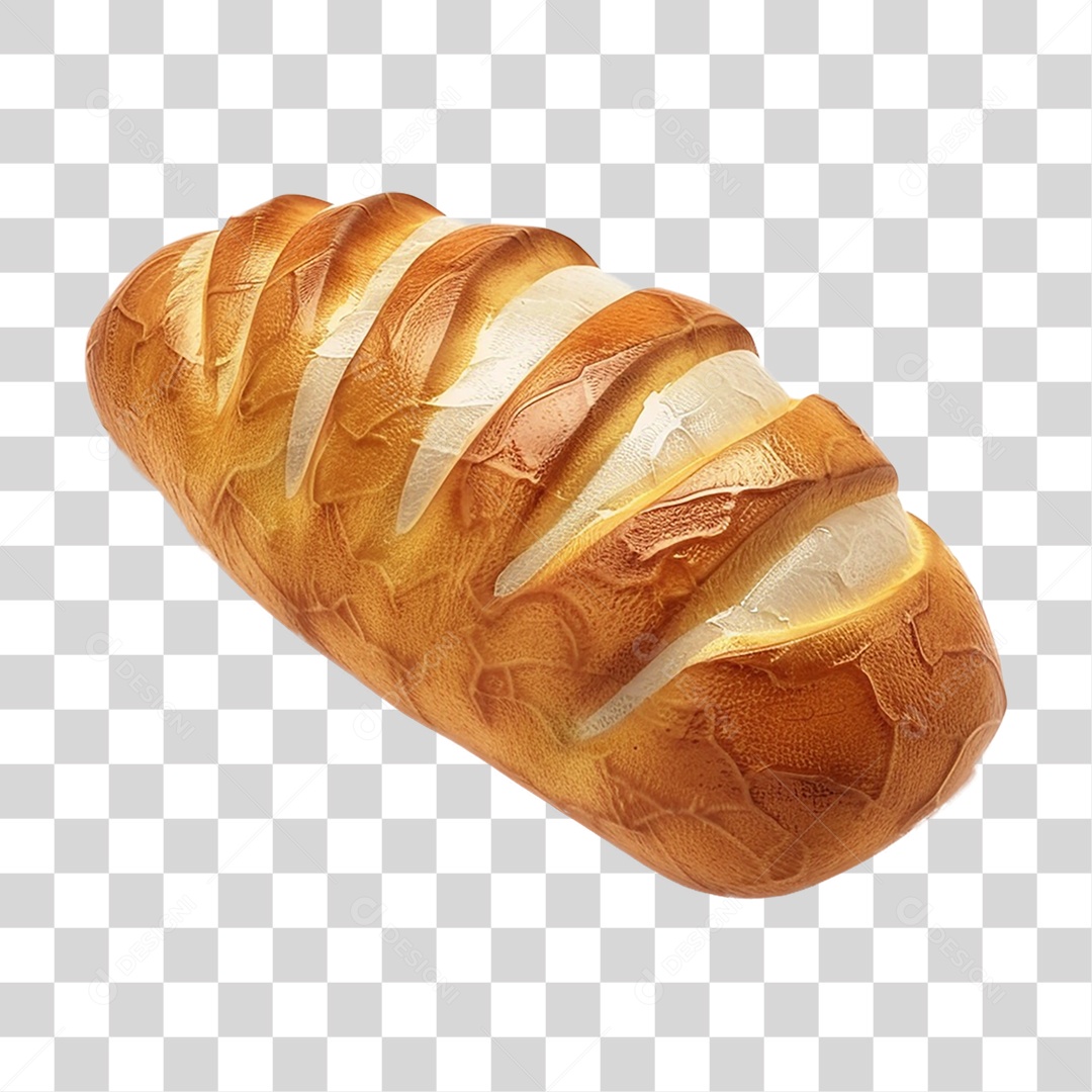 Elemento 3D Pão Caseiro PNG Transparente