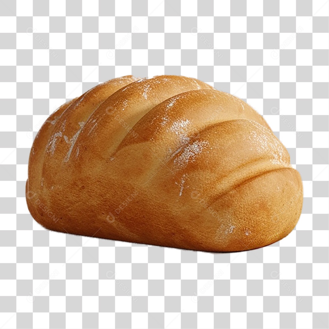 Elemento 3D Pão Caseiro PNG Transparente