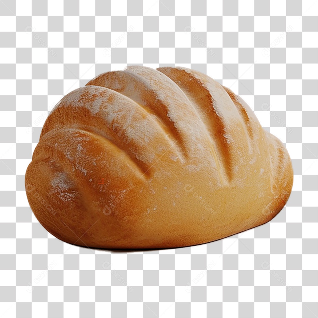 Elemento 3D Pão Caseiro PNG Transparente