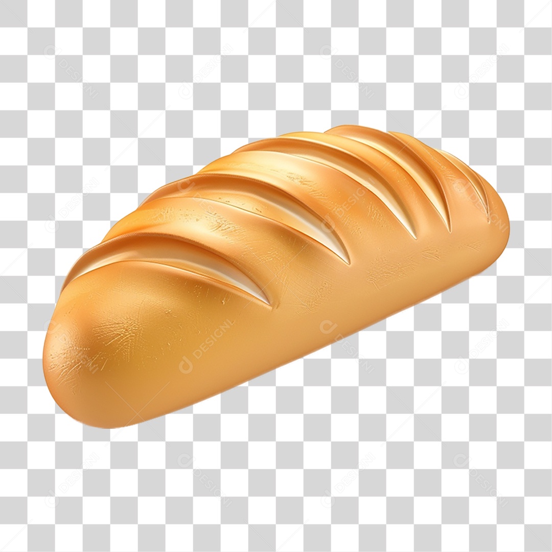 Elemento 3D Pão Caseiro PNG Transparente