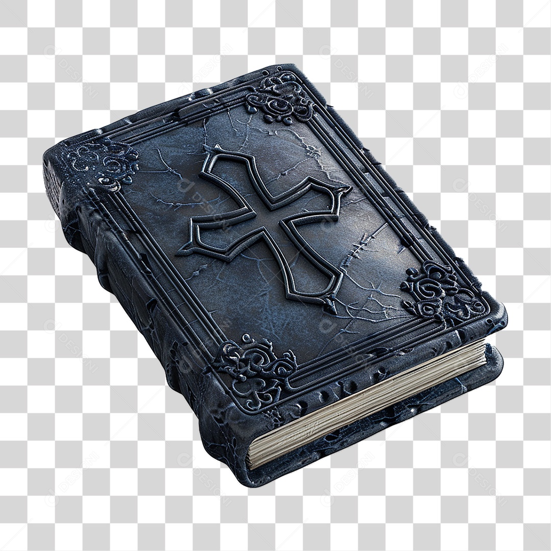 Elemento 3D Livro Antigo Bíblia PNG Transparente