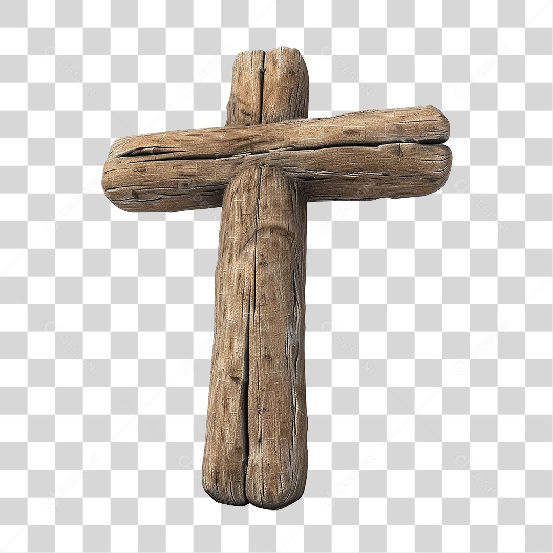 Cruz de Madeira PNG Transparente