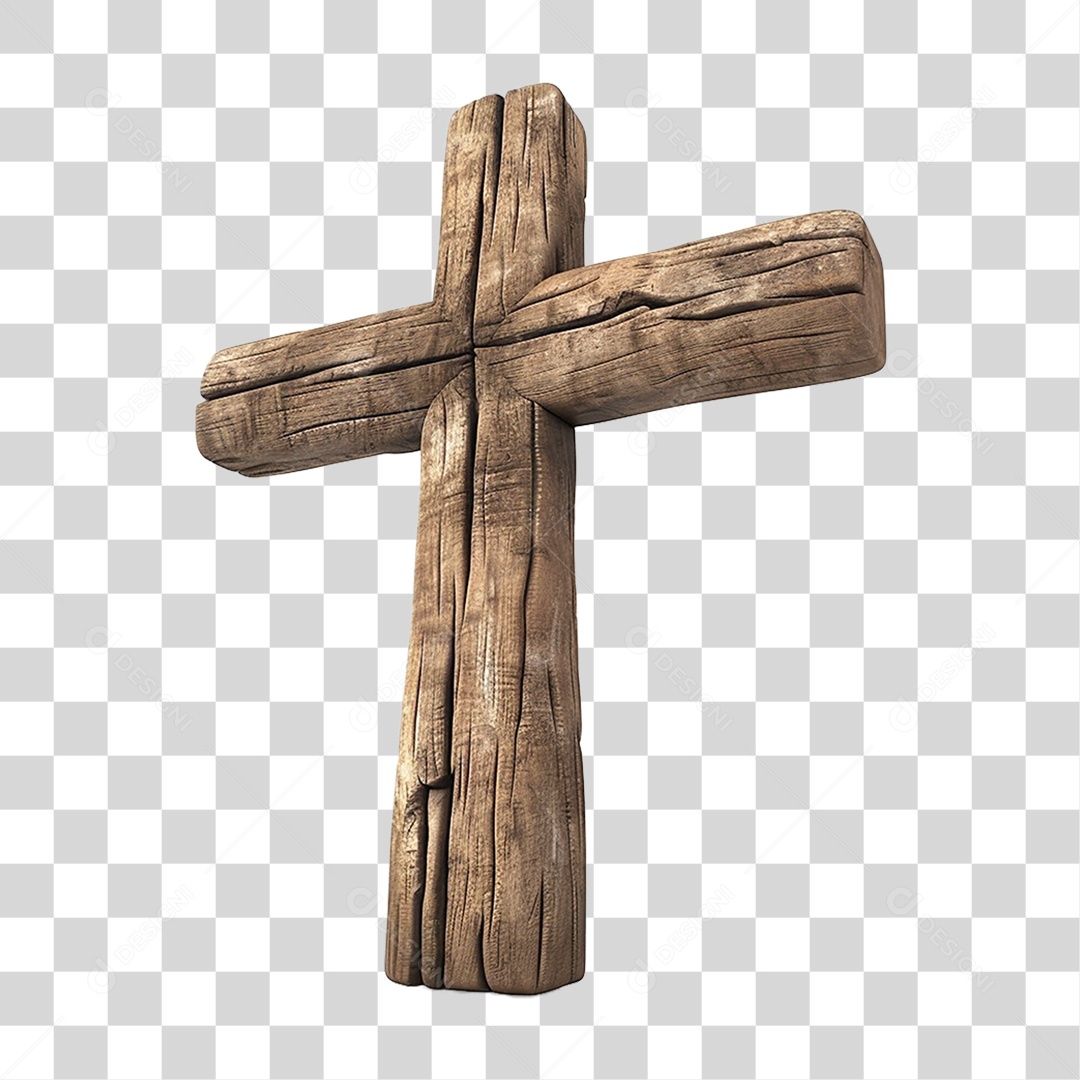 Cruz de Madeira PNG Transparente