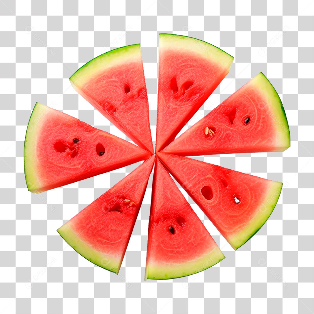 Fatias de Melancia PNG Transparente