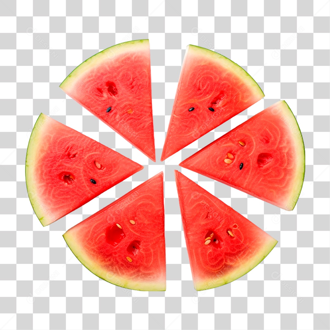 Fatias de Melancia PNG Transparente