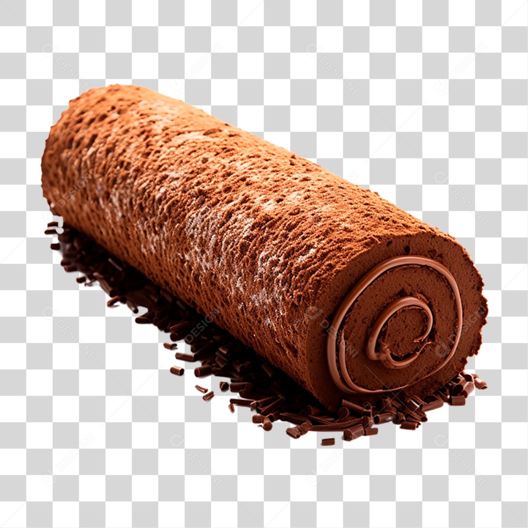 Rolo de Chocolate PNG Transparente