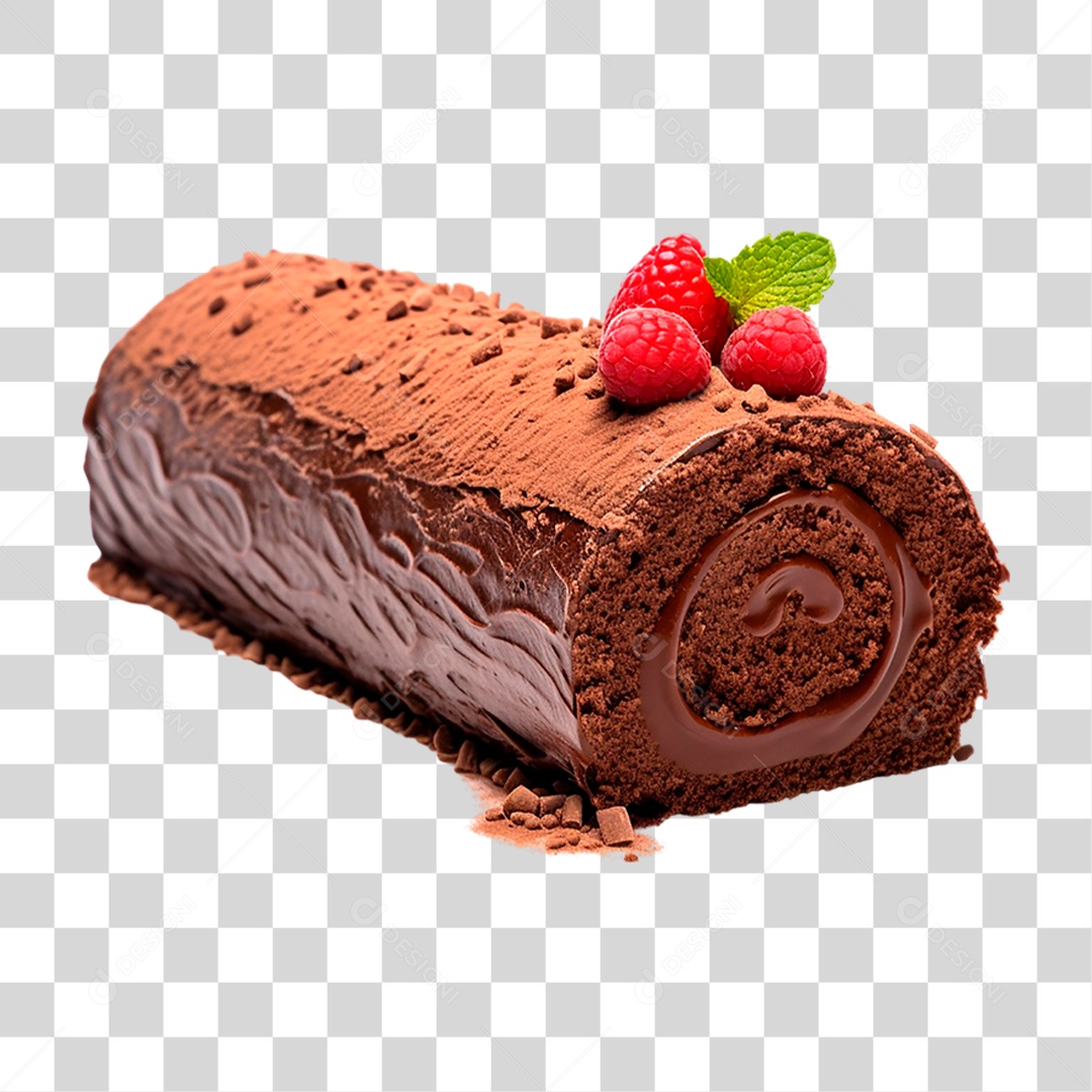 Rolo de Chocolate PNG Transparente