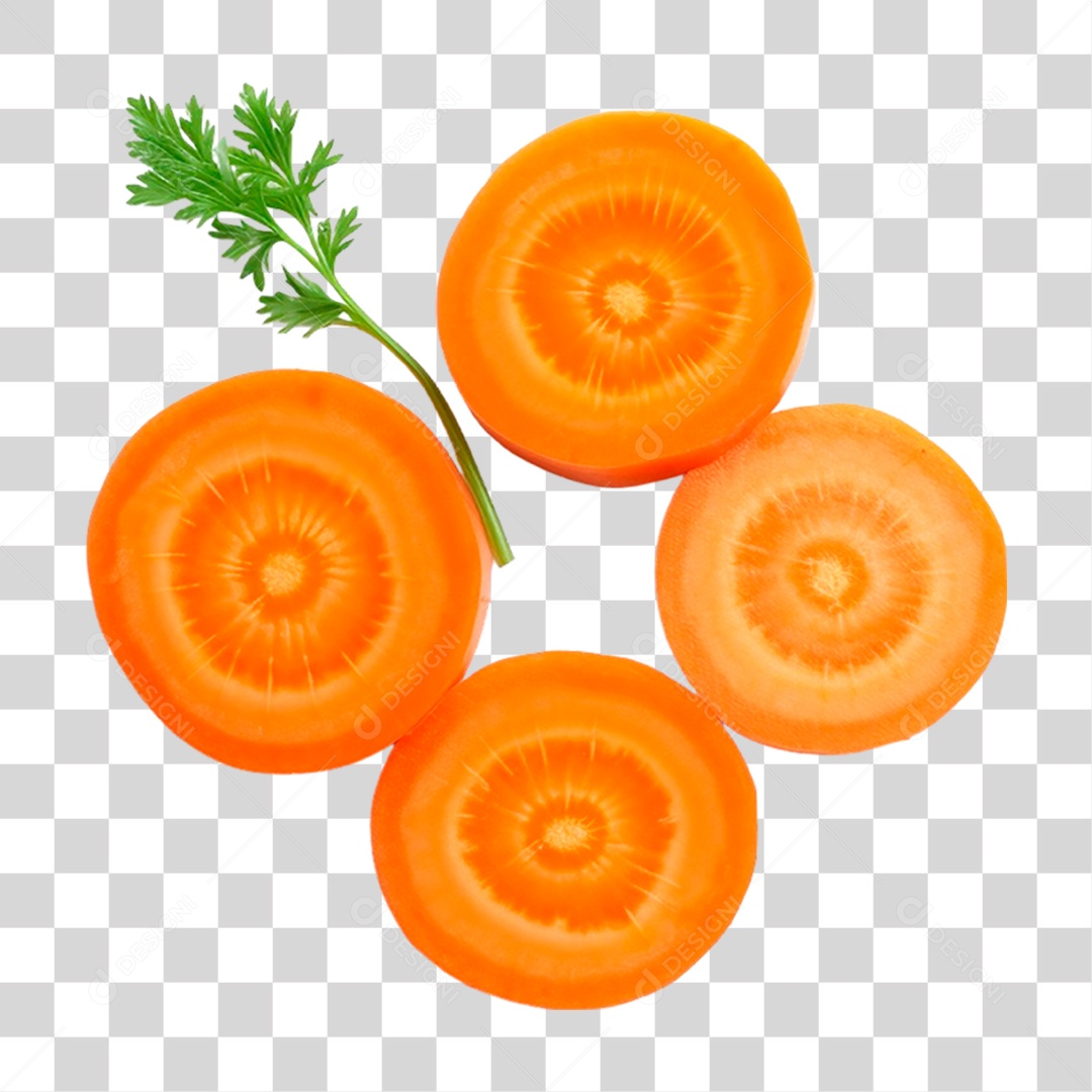 Rodelas de Cenouras PNG Transparente