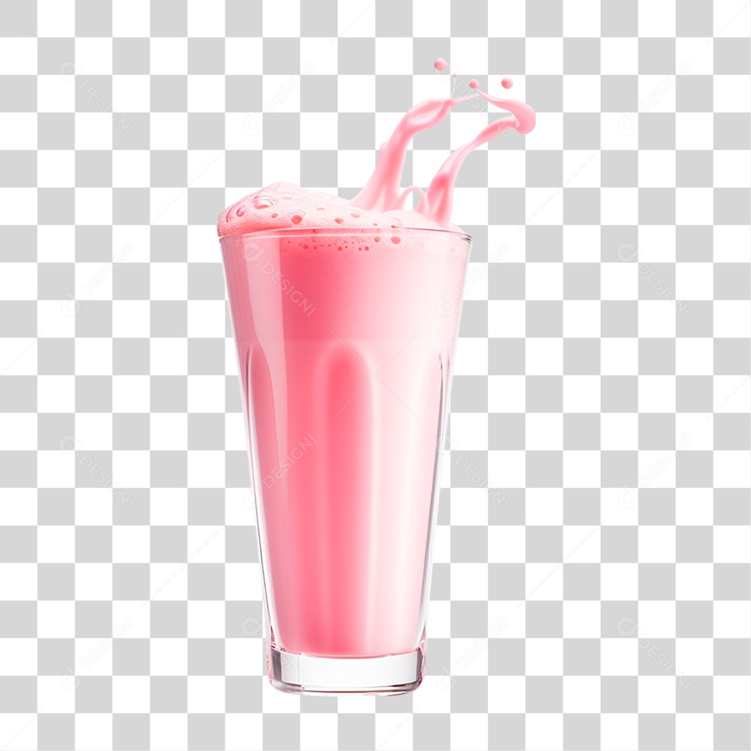 Milkshake de Morango PNG Transparente