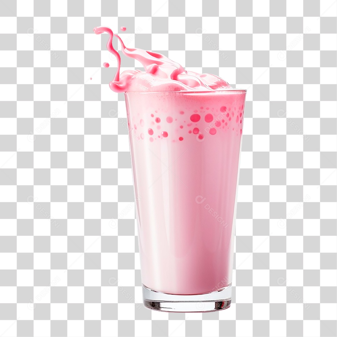 Milkshake de Morango PNG Transparente