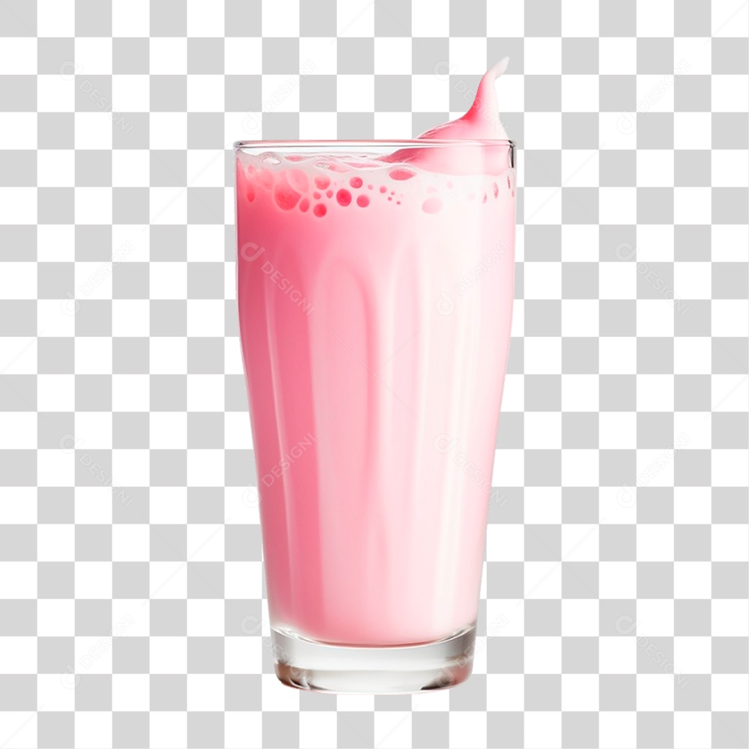 Milkshake de Morango PNG Transparente