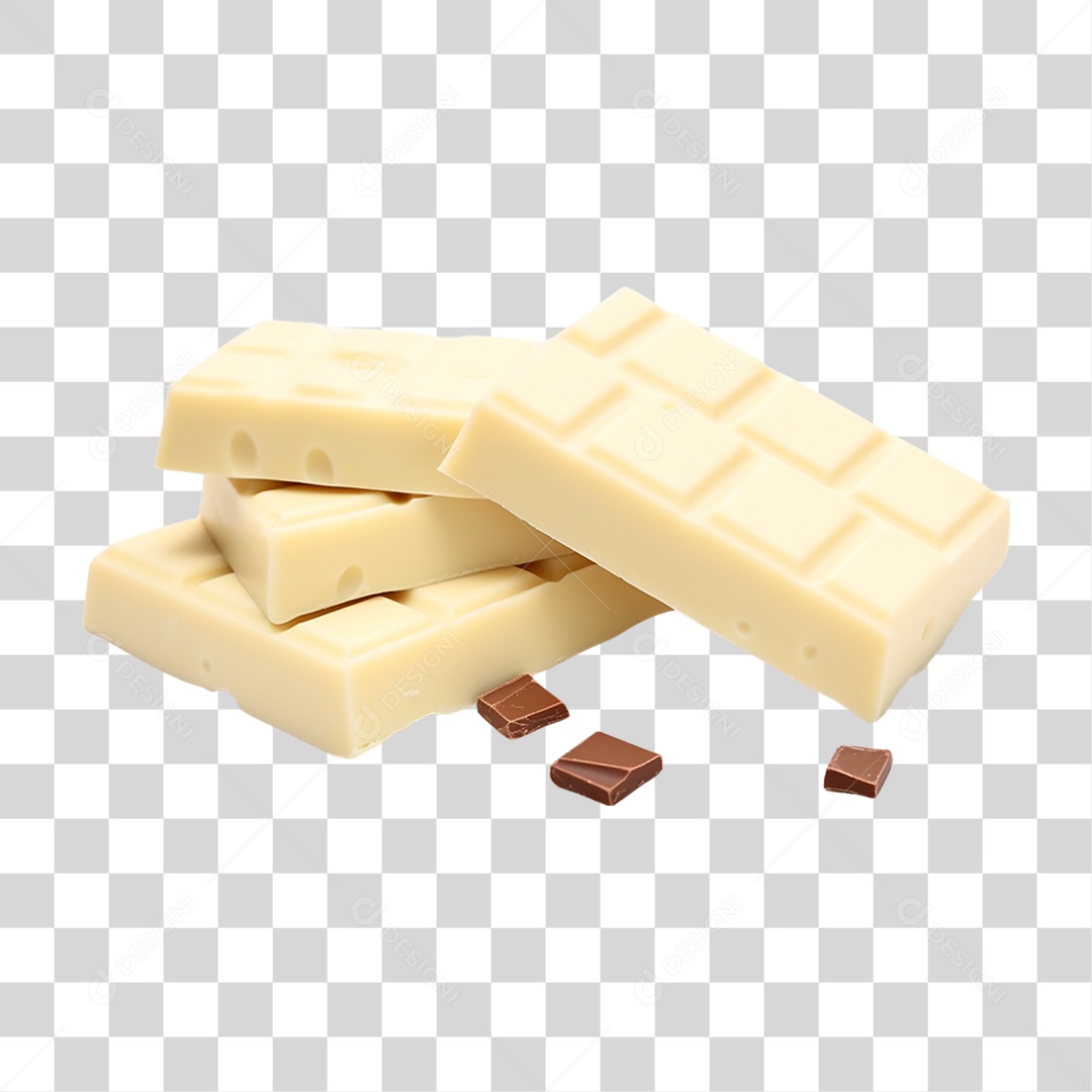Barra de Chocolate Branco PNG Transparente